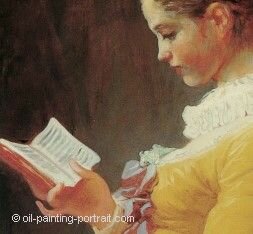 Oil Painting Reproduction - A young girl reading - Jean-Honore Fragonard