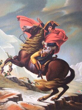 Oil Painting - Napoleon crosses the Alps Jacque Louis David
